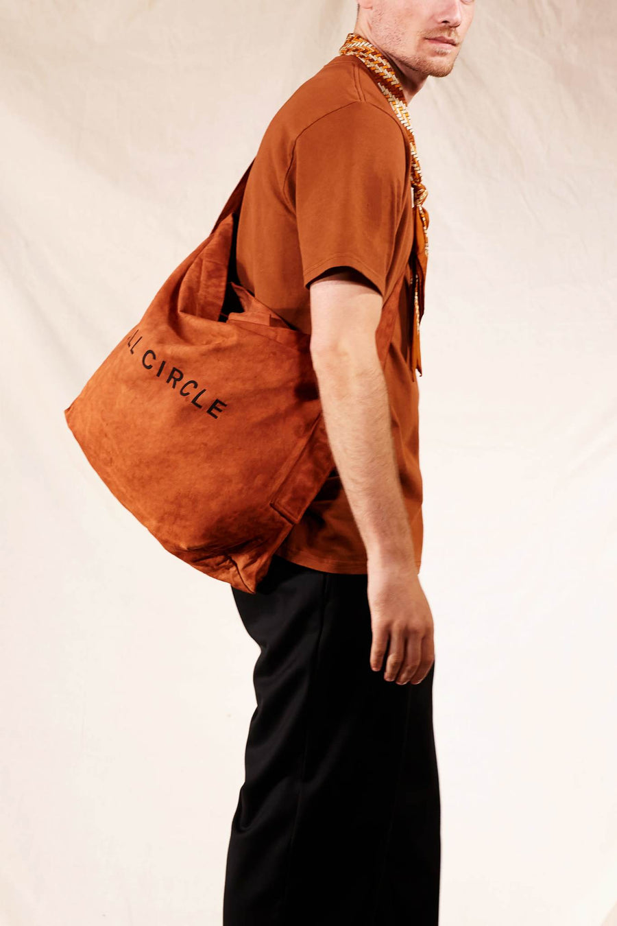 Circular Messenger Bag (Rust)
