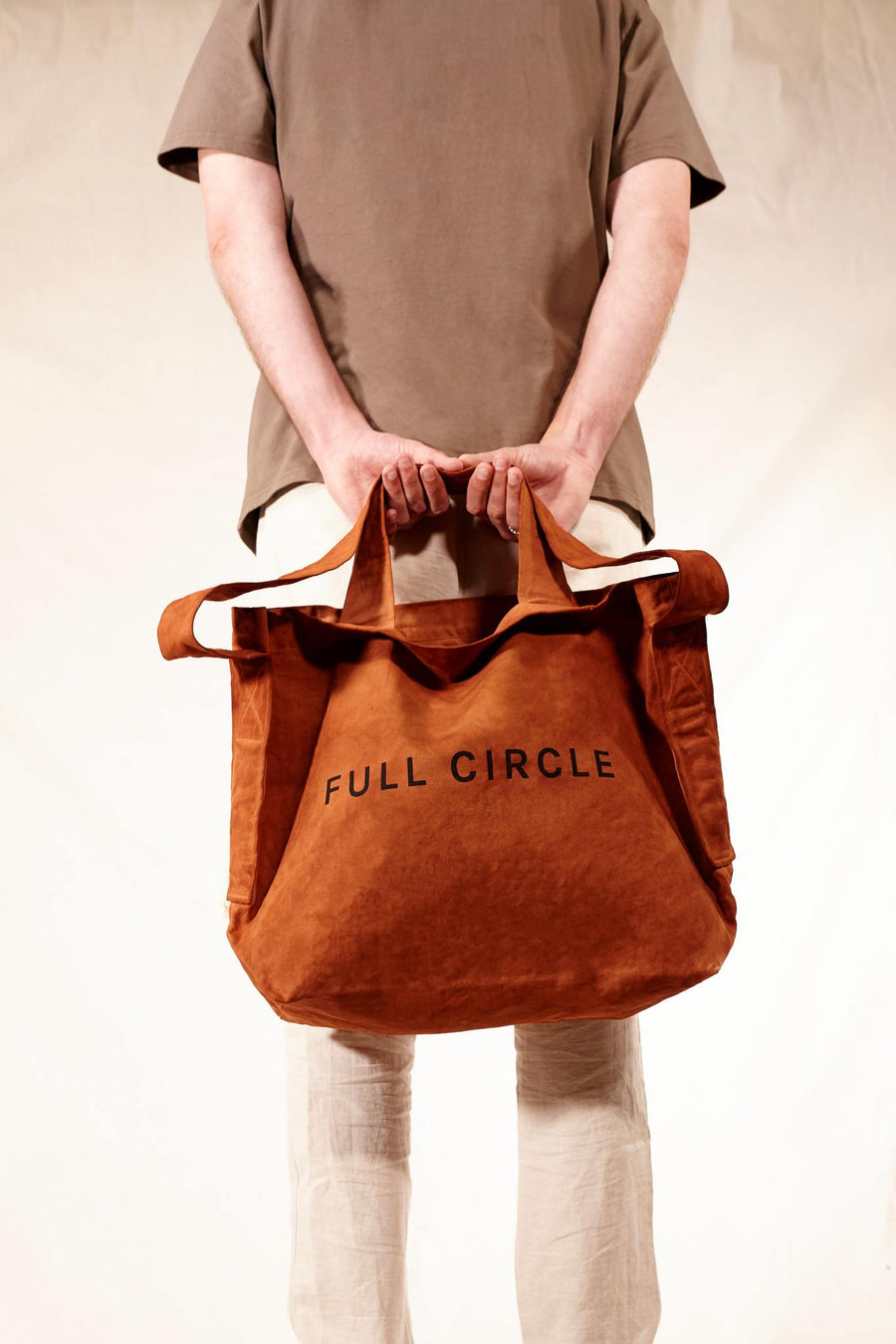 Circular Messenger Bag (Rust)
