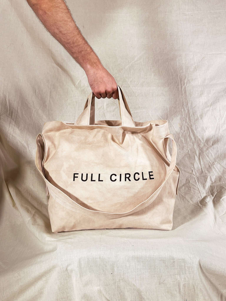 Circular Messenger Bag (Beige)